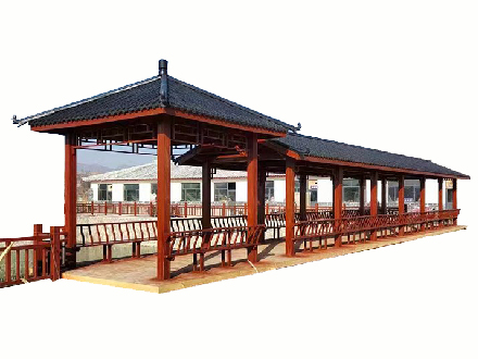 景观防腐木户外长廊